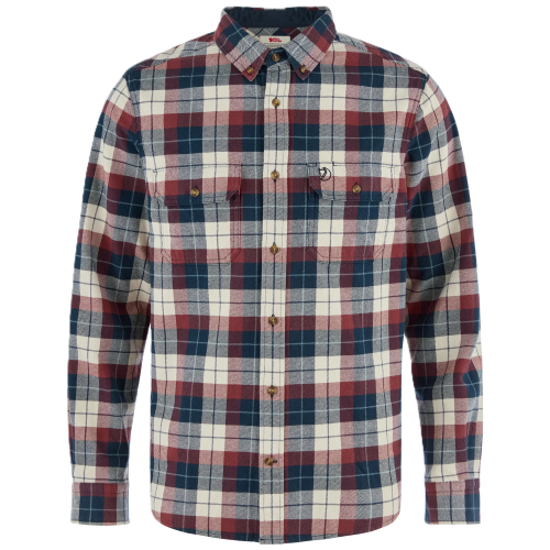 Fjällräven Singi Heavy Flannel Shirt M Herren Dark Navy-Maroon Bild 1