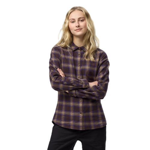 Fjällräven Övik Classic Flannel Shirt W Damen Dark Navy-Dusty Rose Bild 1