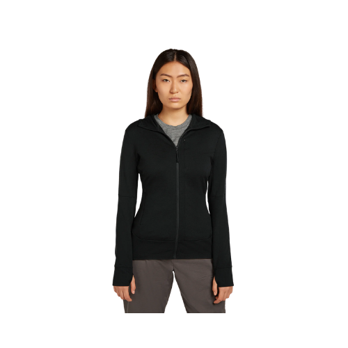 Icebreaker 260 Quantum Hoodie mit Reißverschluss Damen BLACK Bild 1