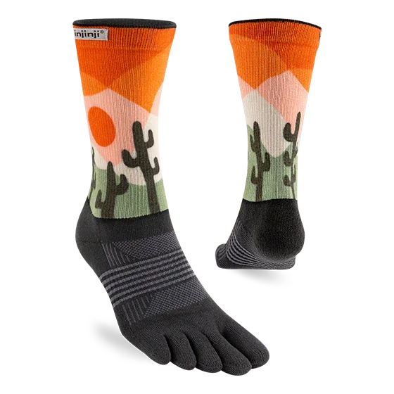 Injinji Trail Midweight Crew Artist Designed Laufsocken Damen Sunrise Bild 1