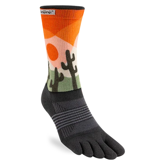 Injinji Trail Midweight Crew Artist Designed Laufsocken Damen Sunrise Bild 2