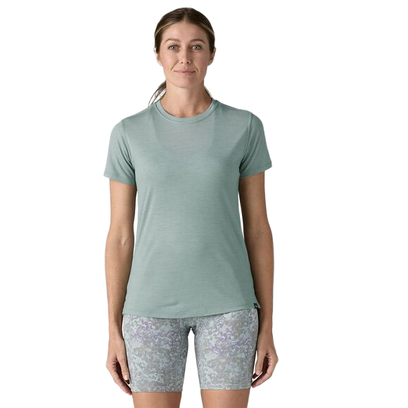 Patagonia Cap Cool Merino Blend Shirt Damen Thermal Blue Bild 2
