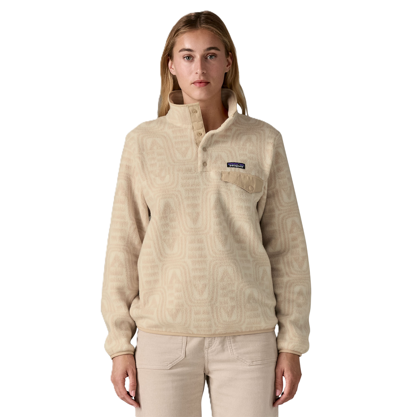 Patagonia Lightweight Synchilla® Snap-T® Fleece Pullover Damen Flow: Dyno White Bild 2