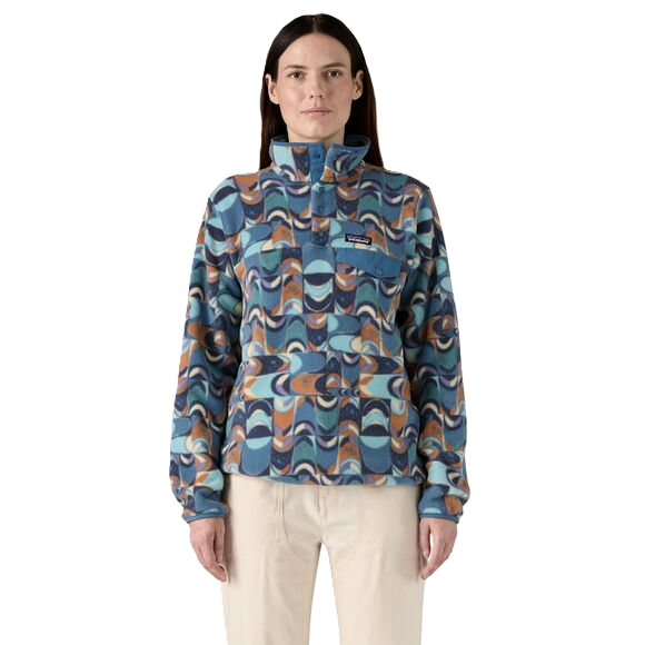 Patagonia Lightweight Synchilla® Snap-T® Fleece Pullover Damen Swallowtail Geo: Still Blue Bild 2