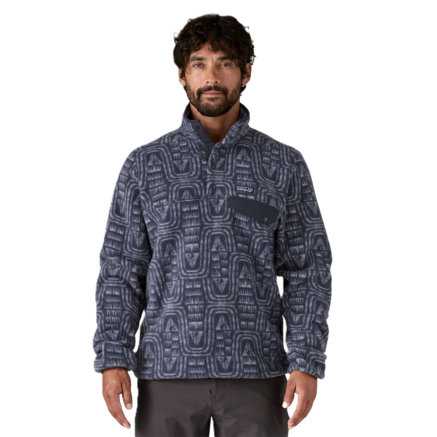 Patagonia Lightweight Synchilla® Snap-T® Fleece Pullover Herren Flow: Sunken Blue Bild 2