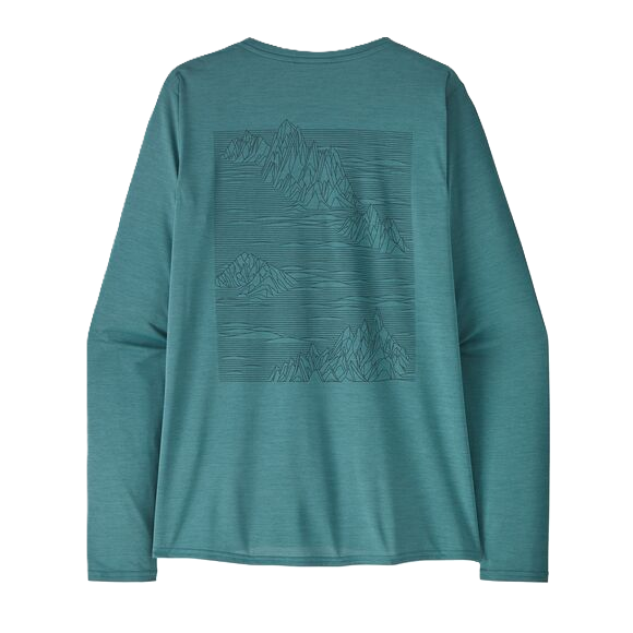 Patagonia Long-Sleeved Capilene® Cool Daily Graphic Shirt Damen Strataspire: Wetland Blue X-Dy Bild 1