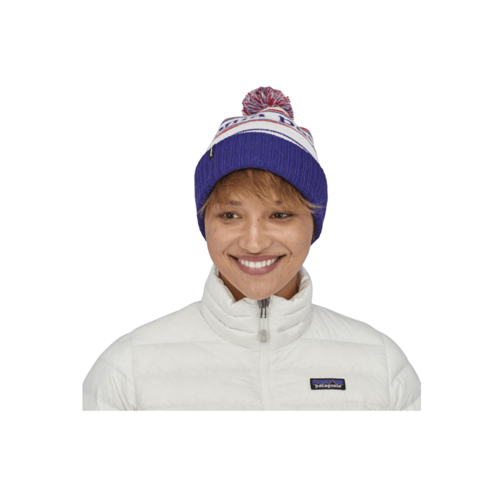 Patagonia Powder Town Beanie Mütze Park Stripe: Viking Blue Bild 3