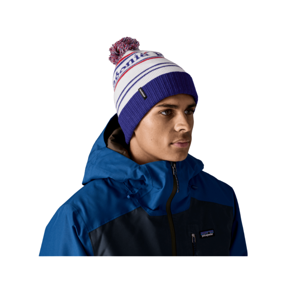 Patagonia Powder Town Beanie Mütze Park Stripe: Viking Blue Bild 4