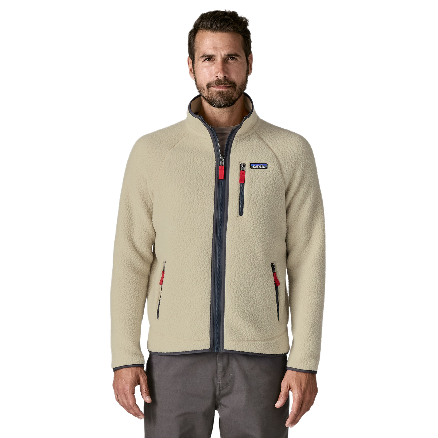 Patagonia Retro Pile Jacke Herren Pelican w/Smolder Blue Bild 2